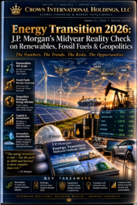 Energy Transition 2026: J.P. Morgan’s Midyear Reality Check on Renewables, Fossil Fuels & Geopolitics