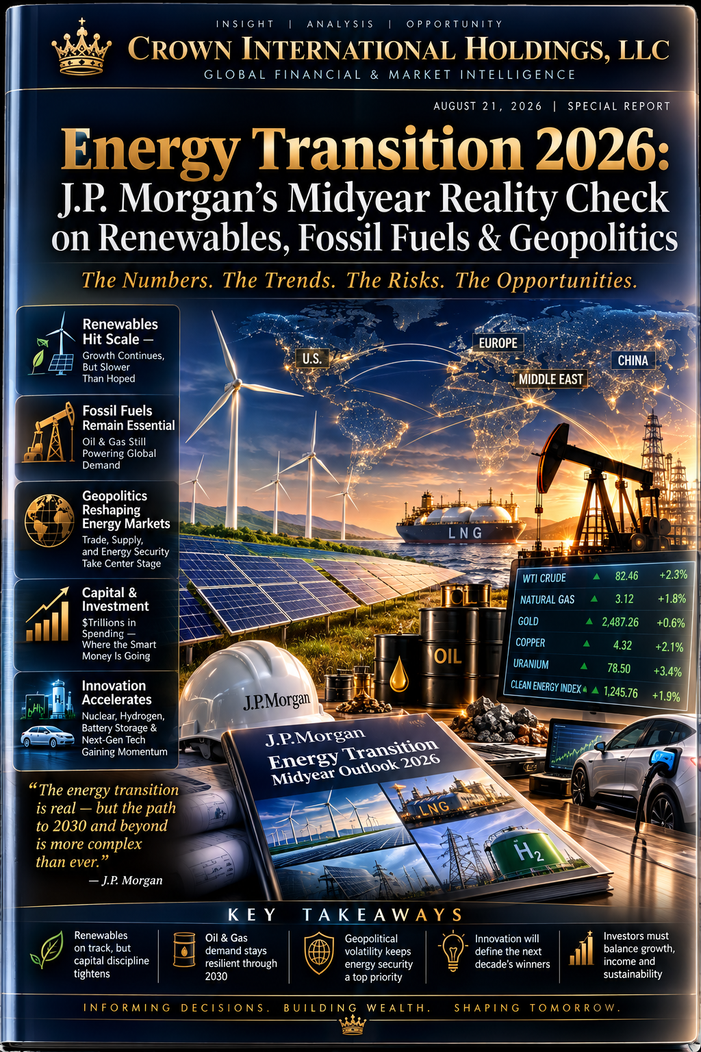 Energy Transition 2026: J.P. Morgan’s Midyear Reality Check on Renewables, Fossil Fuels & Geopolitics