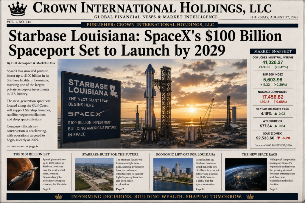 Starbase Louisiana: SpaceX's $100 Billion Spaceport Set to Launch by 2029
