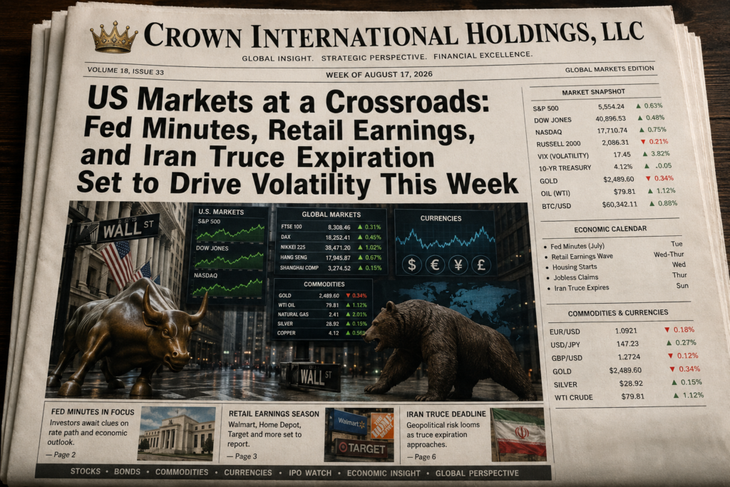 US Markets at a Crossroads: Fed Minutes, Retail Earnings, and Iran Truce Expiration Set to Drive Volatility This Week