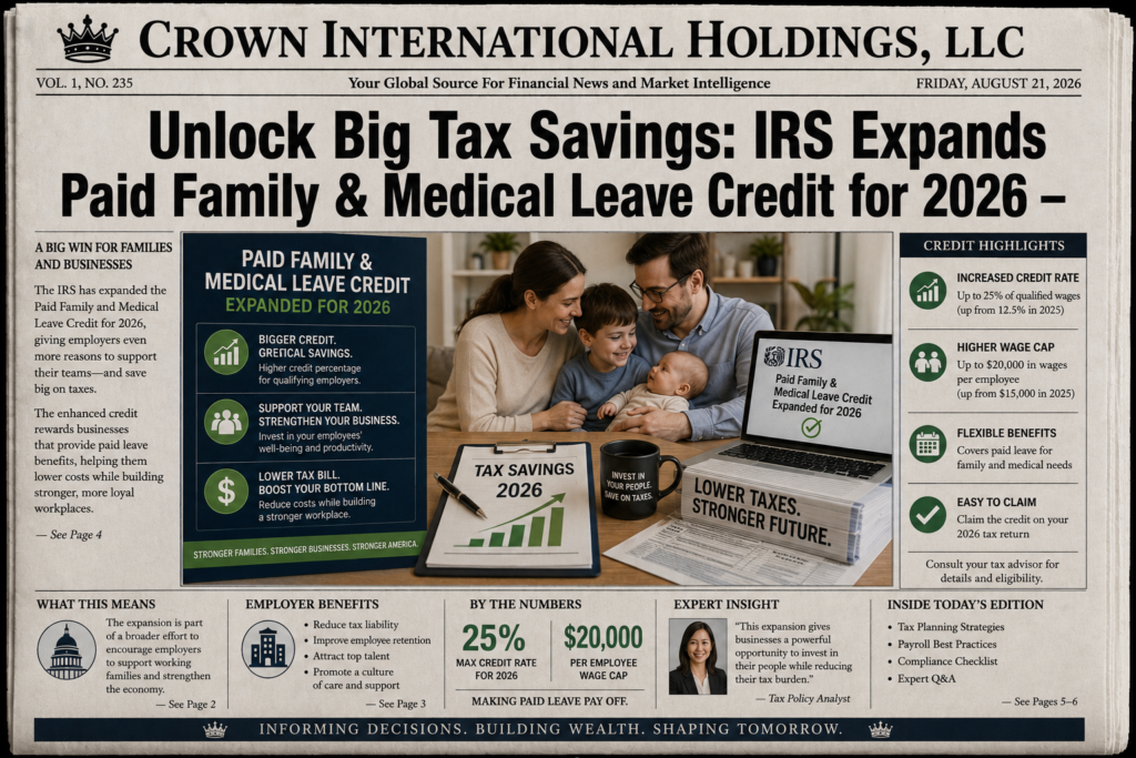 Unlock Big Tax Savings: IRS Expands Paid Family & Medical Leave Credit for 2026