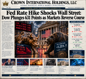 Fed Rate Hike Shocks Wall Street: Dow Plunges 631 Points as Markets Reverse Course