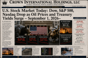 U.S. Stock Market Today: Dow, S&P 500, Nasdaq Drop as Oil Prices and Treasury Yields Surge – September 1, 2026