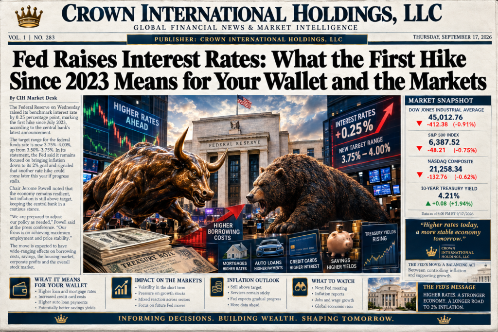 Fed Raises Interest Rates: What the First Hike Since 2023 Means for Your Wallet and the Markets